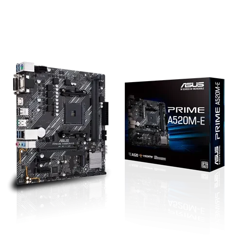 لوحة أم AMD A520 (Ryzen AM4) micro ATX مع دعم M.2، و1 جيجابت إيثرنت، وHDMI/DVI/D-Sub، وSATA 6 جيجابت في الثانية، وUSB 3.2 Gen 2 Type-A