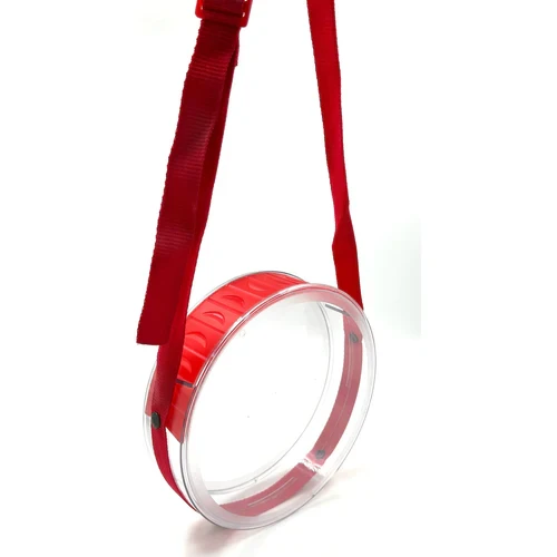 Carrousel Acrylic Round Gift Box with Shoulder Strap 26x7cm Transparent Colored - Pack of 1