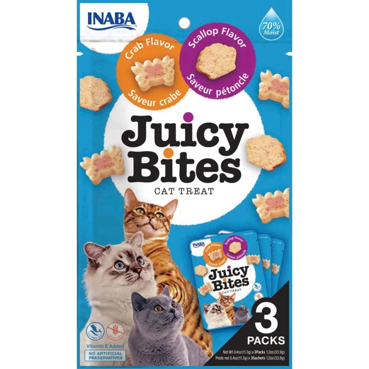 INABA JUICY BITES Crab and Scallop Flavors