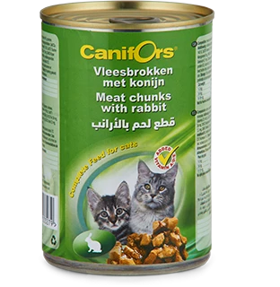 Canifors Wet Cat Food Meat Chunks with Rabbit 410 g