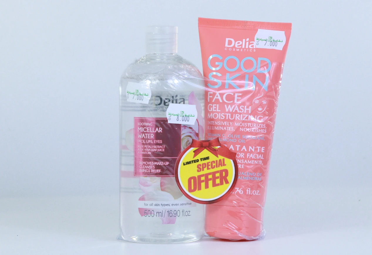 MICELLAR WATER Soothing rose extract 500ML+ GOOD SKIN - FACE GEL WASH MOISTURIZING 200ml