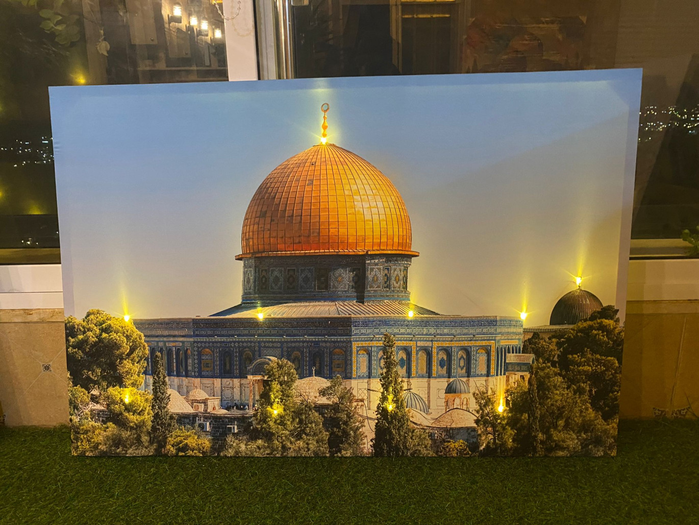 برواز مضيء ( القدس 3 ) مقاس (120*80)