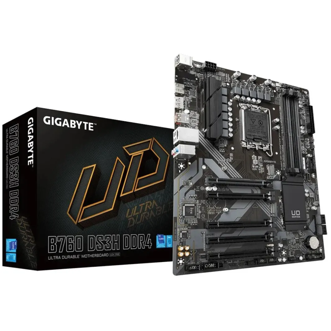 جيجابايت B760 DS3H، انتل السلسلة 13th 12th، LGA 1700/DDR4/PCIe 4.0/2xM.2 - اللوحة الأم للألعاب ATX