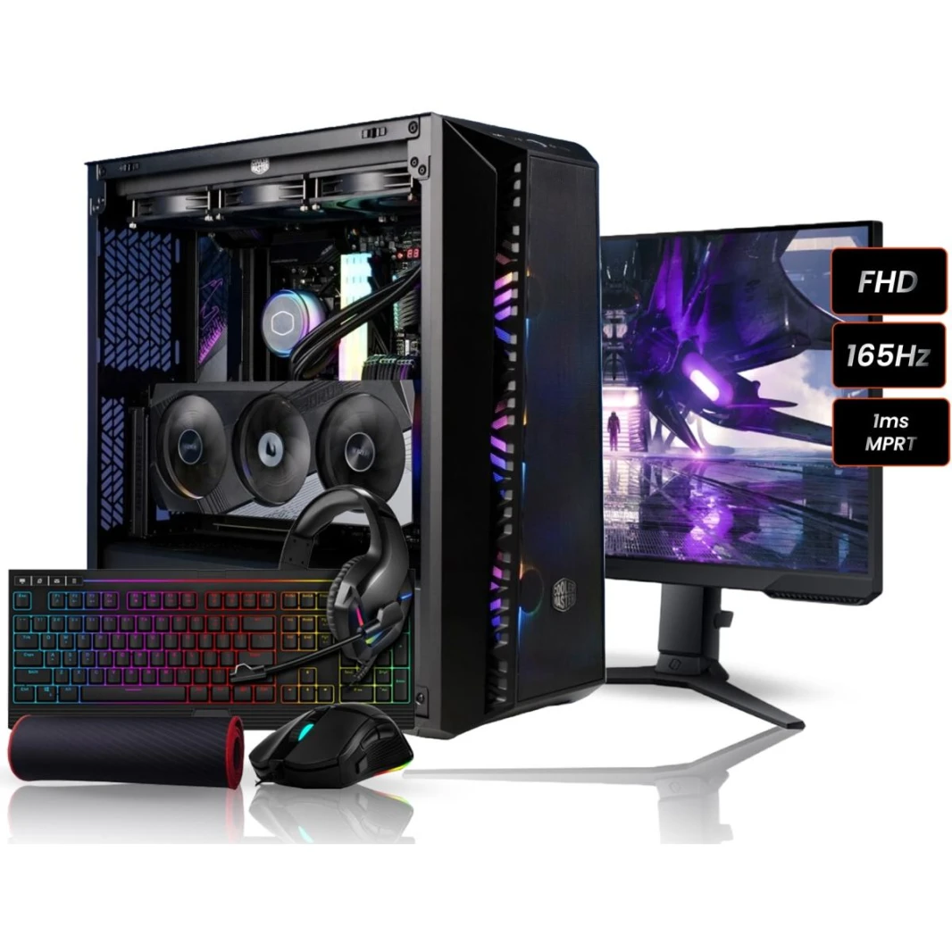 انتل كور i5 13400F // RTX 4060 Ti 8 جيجا بايت // 16 جيجا بايت رام DDR4 // FHD@165Hz شاشة الألعاب // ملحقات الألعاب - كمبيوتر كامل