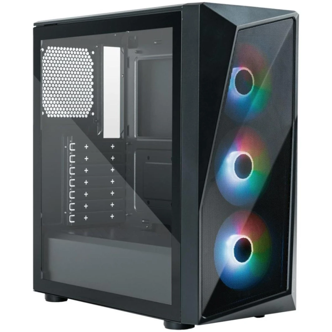 حافظة ألعاب من الزجاج المقسى من COOLER MASTER CMP 520 ARGB متوسطة الحجم مع مروحة ARGB مقاس 3 × 120 مم
