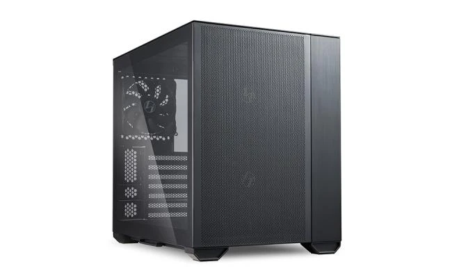 Lian Li O11 AIR MINI (Black) Mini Tower Tempered Glass Gaming Case w/ 3 Fans Installed & Super Fine Mesh Front & Sides