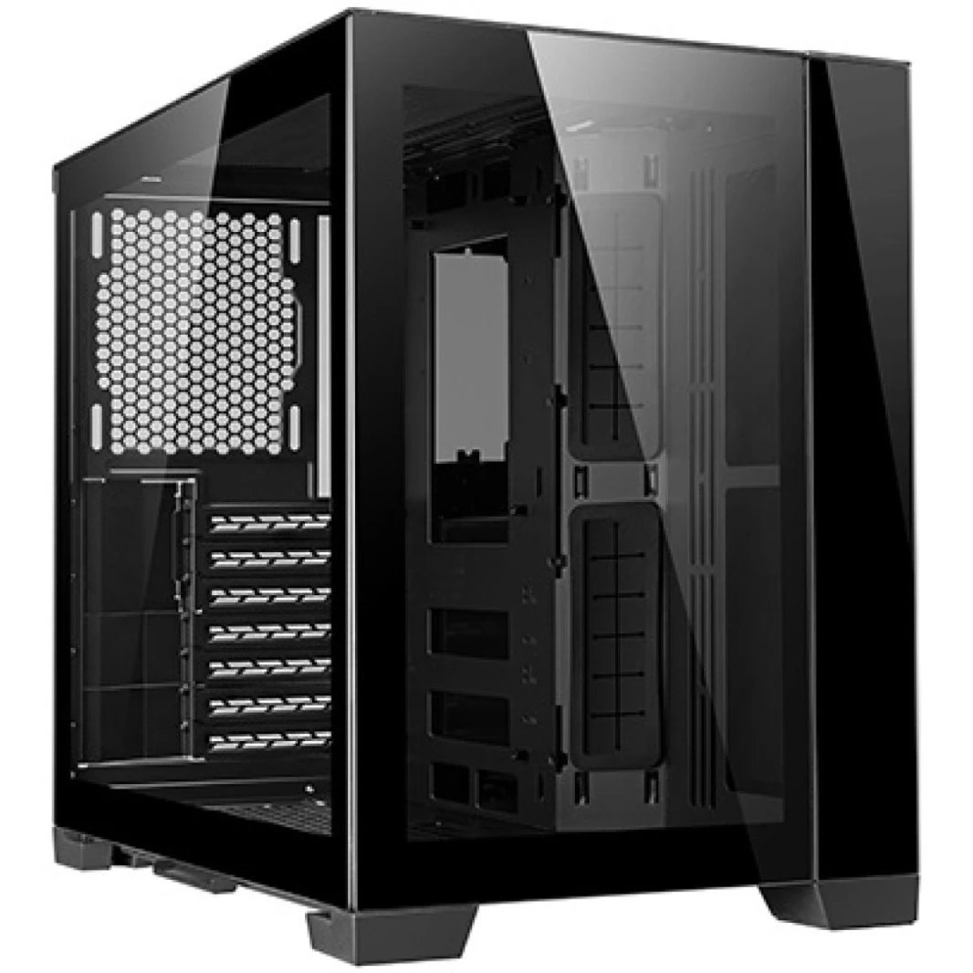 Lian Li O11 Dynamic Mini (Black) Mini Tower 2 Sided Tempered Glass Gaming Case w/ Dual Chamber, Up To 4 Drives Capacity & 360mm Radiator Support, SFX Or SFX-L PSU Supported Only
