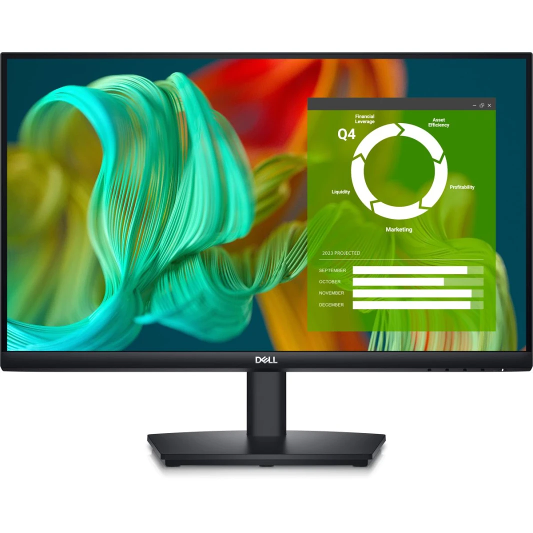 شاشة Dell E2424HS مسطحة مقاس 24 بوصة VA Full HD @60 هرتز، وتعديل ارتفاع DP/HDMI/VGA مع إطار ضيق ومكبرات صوت مدمجة