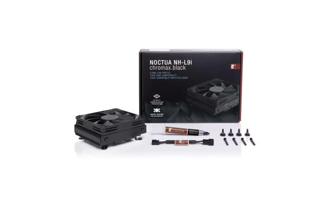 Noctua NH-L9i chromax.Black, Low-Profile CPU Cooler for Intel LGA115x (Black)