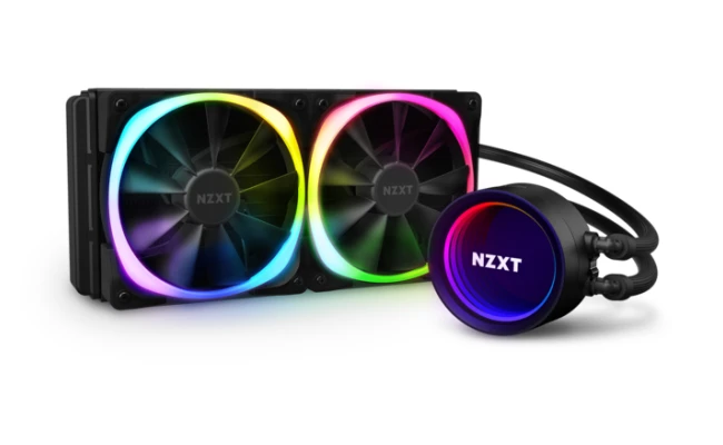 مبرد سائل NZXT Kraken X53 RGB 240 مم AIO CPU، موصل RGB، مراوح مشعاع Aer RGB V2 120 مم