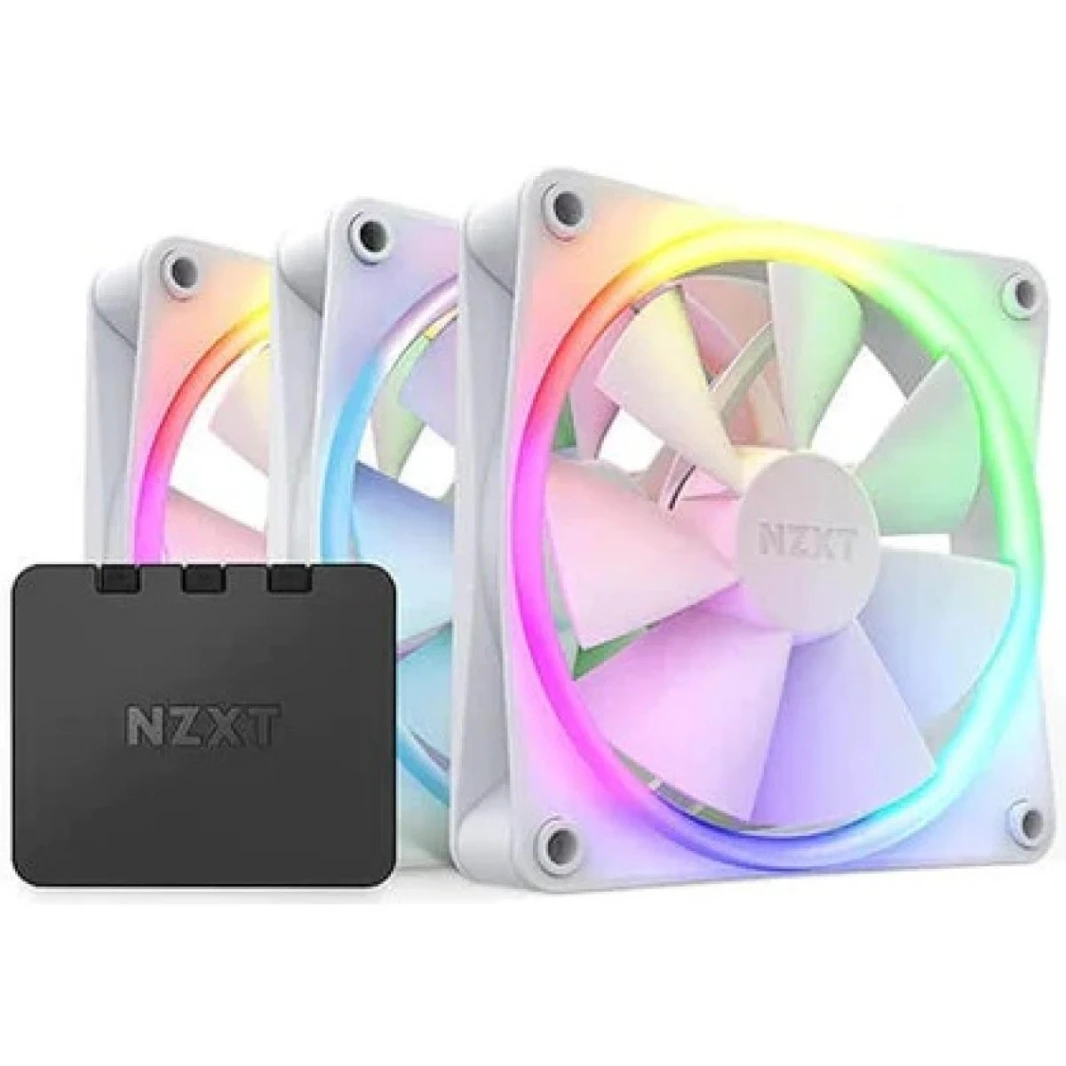 NZXT F120 RGB DUO 3IN1 (أبيض) مراوح تدفق الهواء PWM