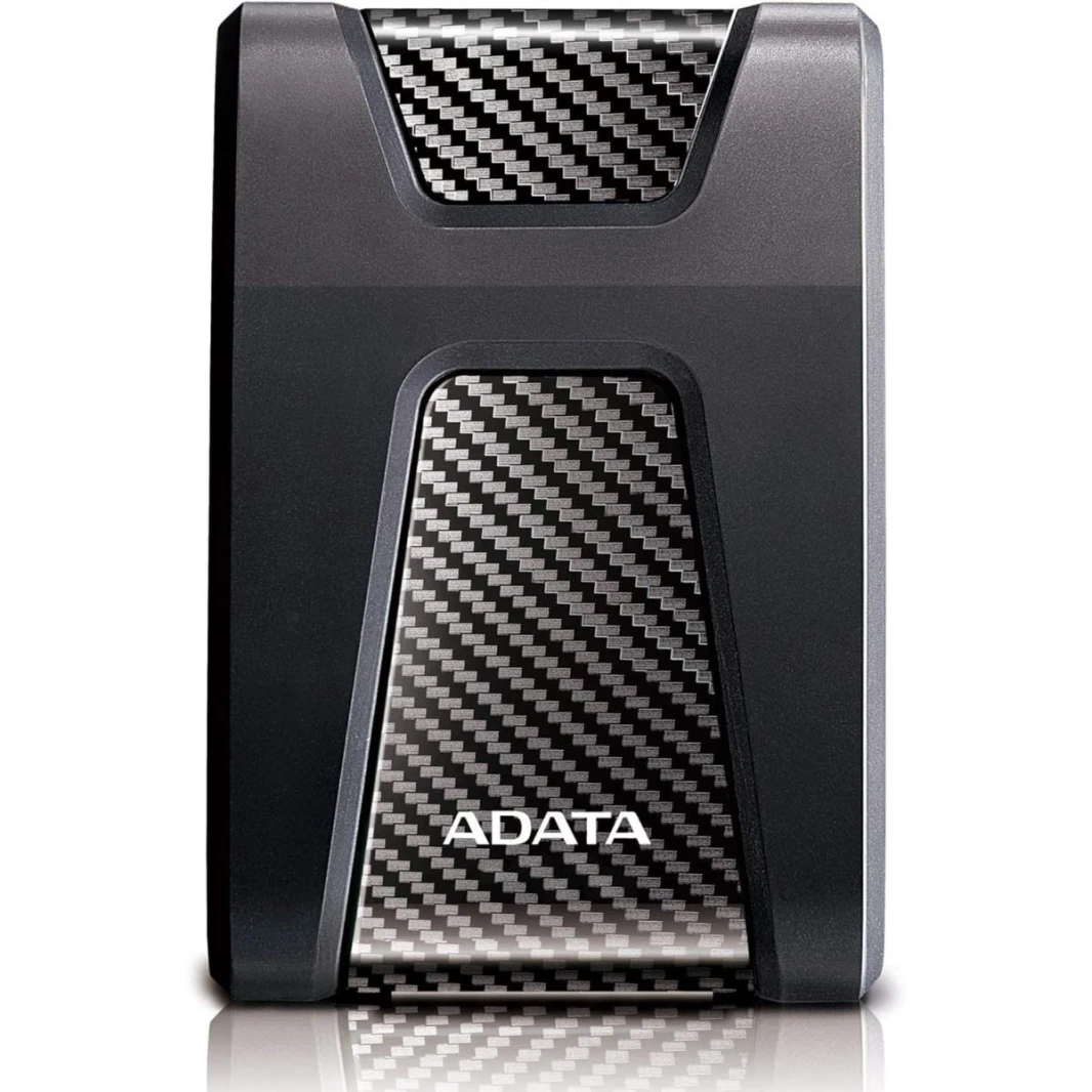 ADATA HD650 1 تيرابايت USB 3.2 Gen 1 محرك الأقراص الصلبة الخارجي المحمول المقاوم للصدمات 2.5 بوصة مع حماية من 3 طبقات - أسود