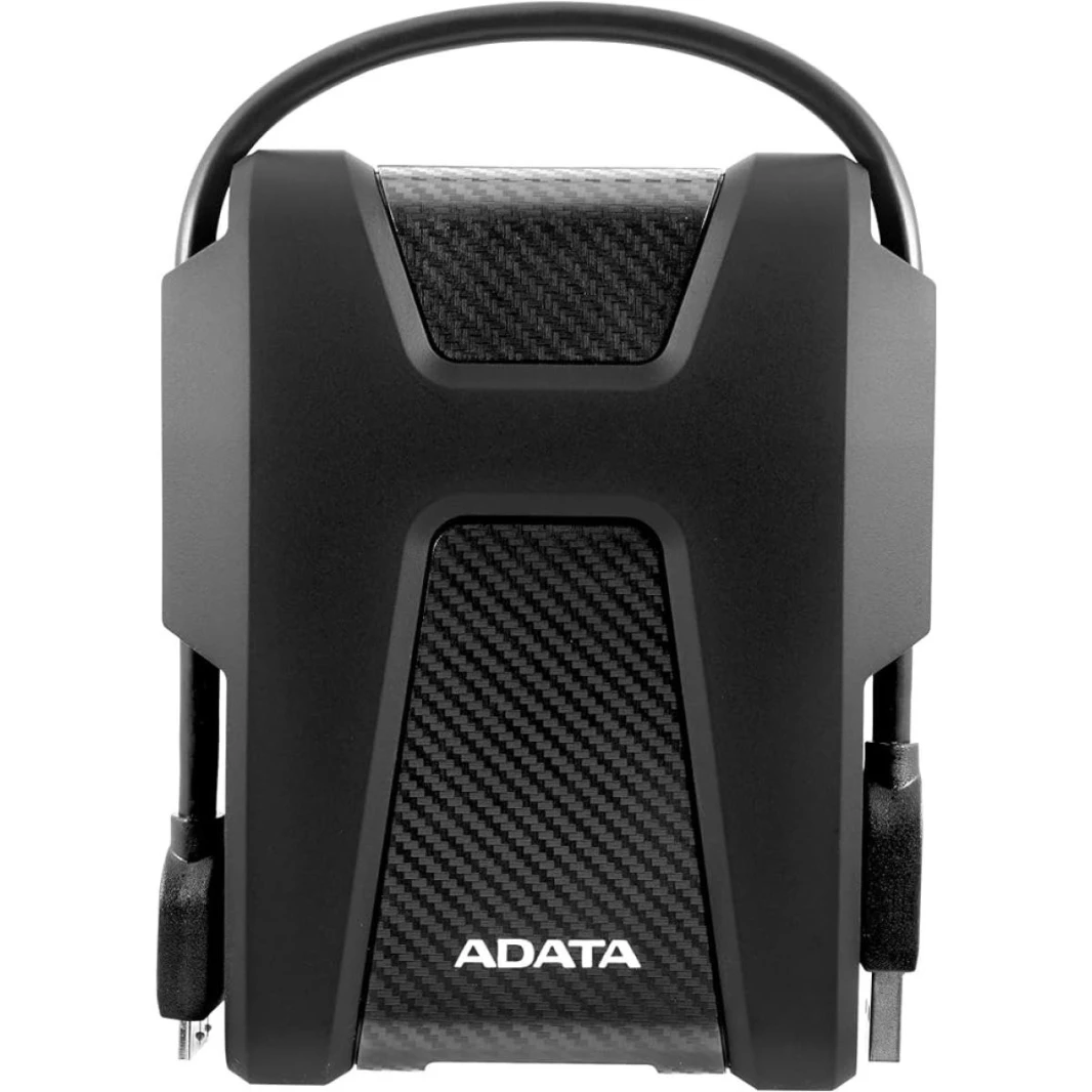 ADATA HD680 2 تيرابايت USB 3.2 Gen 1 محرك الأقراص الصلبة الخارجي المحمول المقاوم للصدمات بدرجة عسكرية 2.5 بوصة مع - أسود