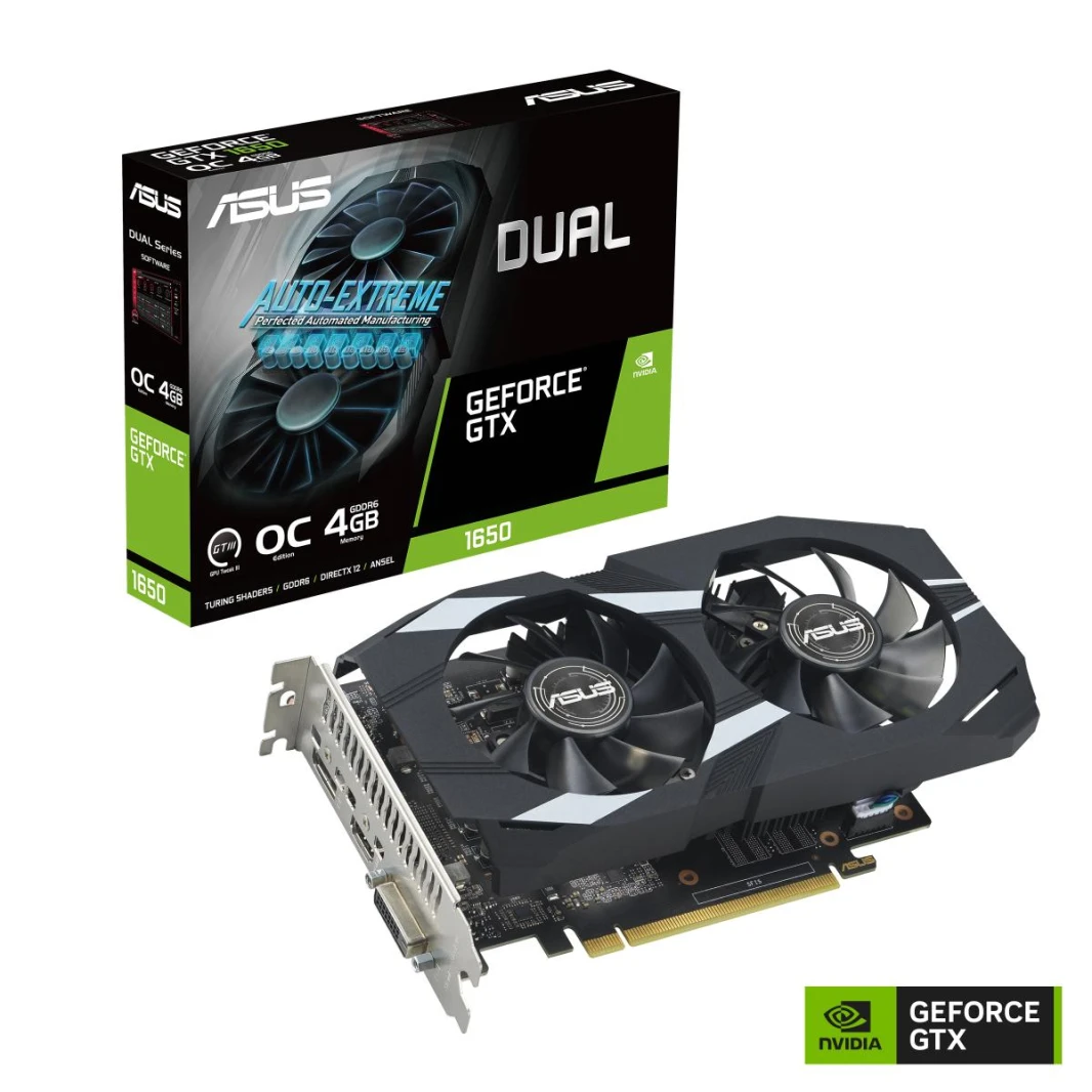 ASUS Dual GeForce GTX 1650 OC Edition 4GB GDDR6 EVO - بطاقة الرسومات