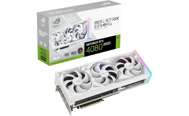 ASUS ROG Strix GeForce RTX 4080 SUPER White OC Edition 16GB GDDR6X - بطاقة الرسومات