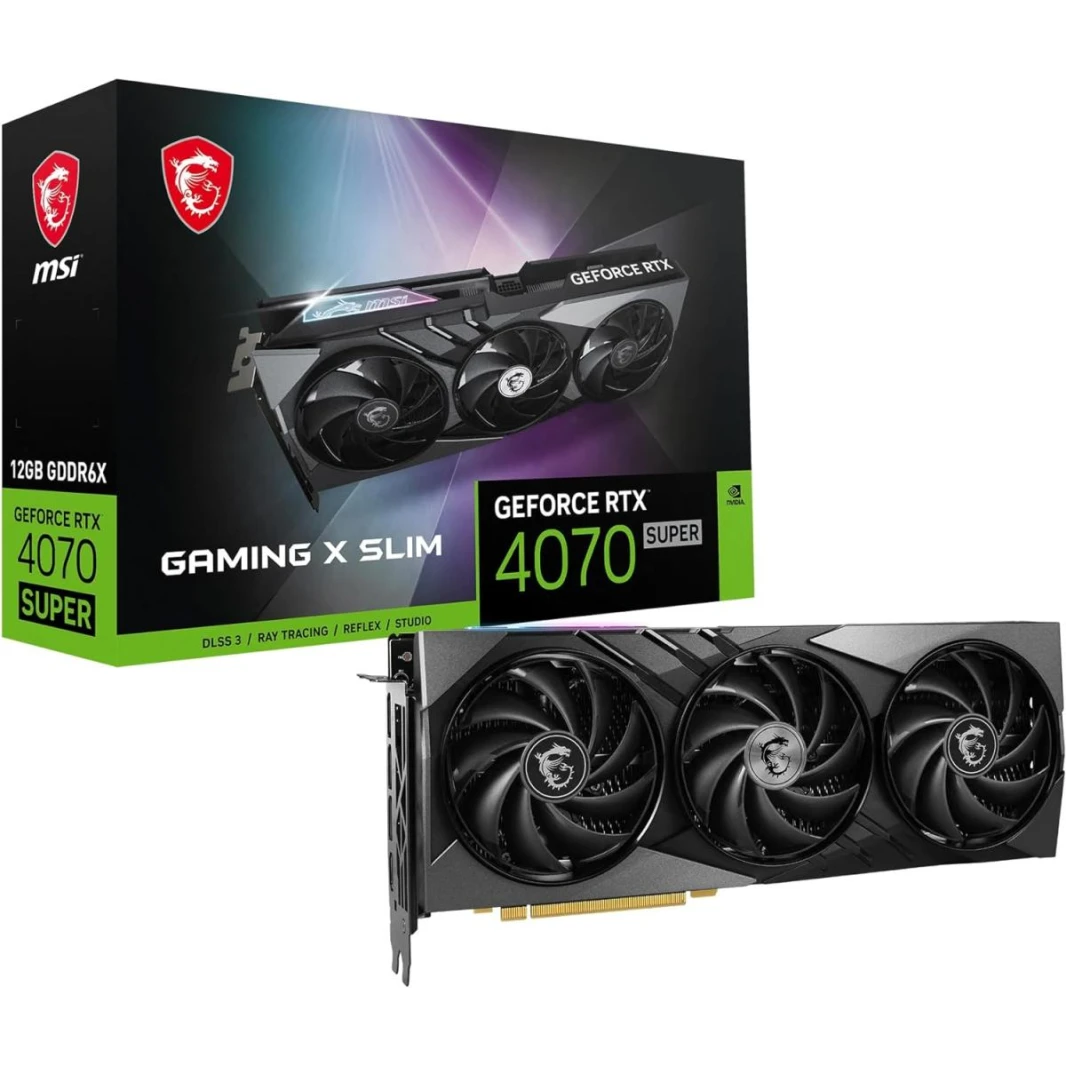 MSI GeForce RTX 4070 SUPER GAMING X SLIM 12GB GDDR6X - بطاقة الرسومات