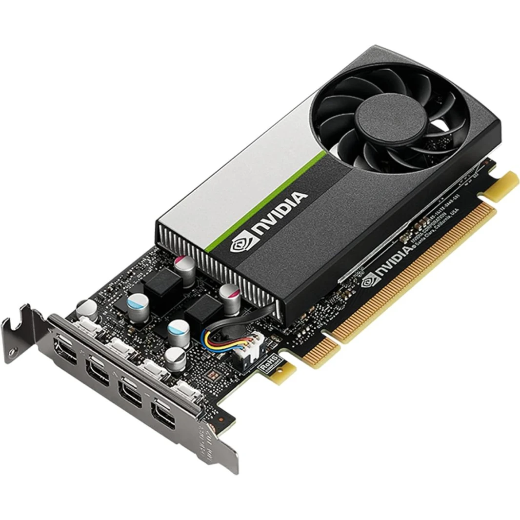 PNY NVIDIA Quadro T1000 8GB GDDR6 للمحترفين ومحطات العمل المكتبية - بطاقة رسومات منخفضة الأداء ثنائية وثلاثية الأبعاد