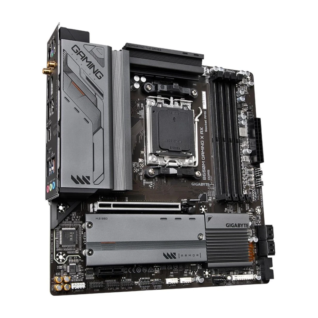 اللوحة الأم للألعاب GIGABYTE B650M GAMING X AX (WIFI 6) AMD RYZEN 7000 Series AM5/DDR5/PCIe 4.0/2xM.2 - mATX