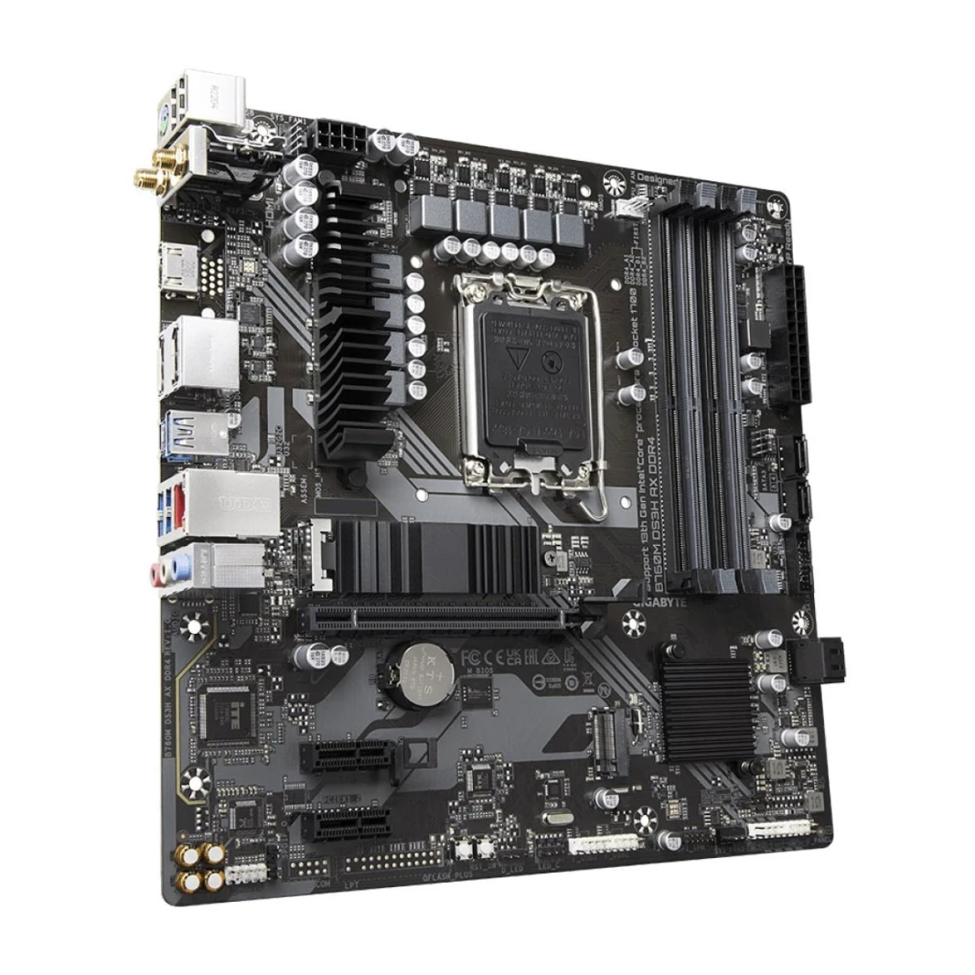 جيجابايت B760M DS3H AX (WiFi 6E)، سلسلة Intel 13th 12th، LGA 1700/DDR4/PCIe 4.0/2xM.2 - اللوحة الأم للألعاب mATX