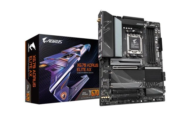 GIGABYTE X670 AORUS ELITE AX (WiFi 6E) AMD RYZEN 7000 Series AM5/DDR5/PCIe 5.0/4xM.2 - ATX Gaming MotherBoard