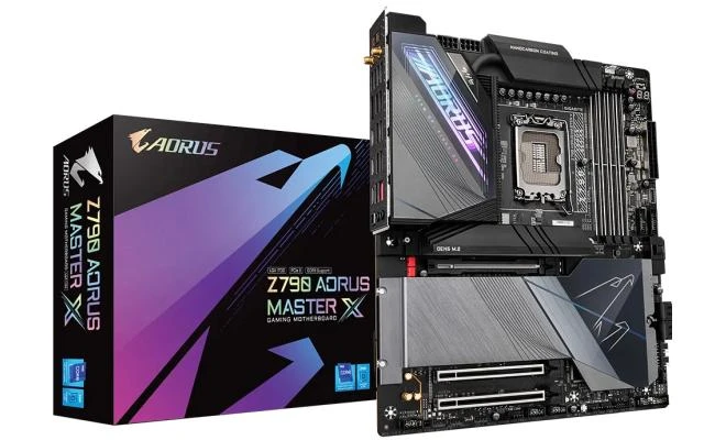 GIGABYTE Z790 AORUS MASTER X (WiFi 7)، معالجات الجيل التالي Intel 13th 12th Series، LGA 1700/DDR5/PCIe 5.0/5xM.2 - اللوحة الأم للألعاب ATX