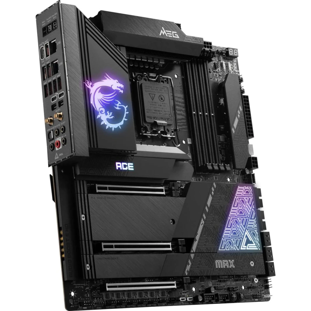 MSI MEG Z790 ACE MAX Wi-Fi 7، سلسلة Intel 14th 13th 12th، LGA 1700/DDR5/PCIe 5.0/5xM.2 - اللوحة الأم للألعاب ATX