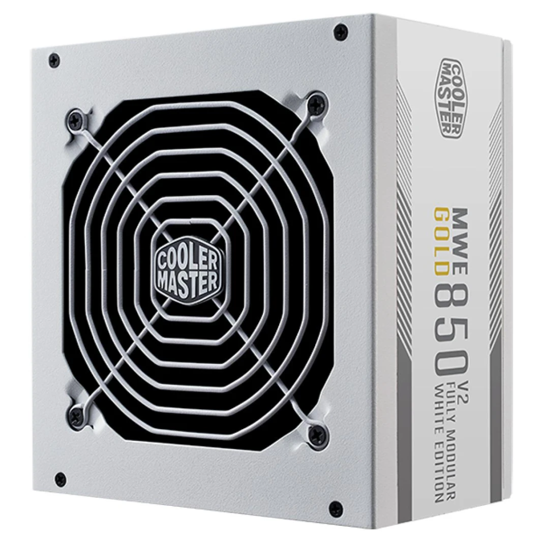 Cooler Master MWE GOLD 850 V2 (الإصدار الأبيض) (ATX 3.0) 850 وات 80 Plus مزود طاقة معياري بالكامل ذهبي مع موصل (12VHPWR) PCIE 5.0
