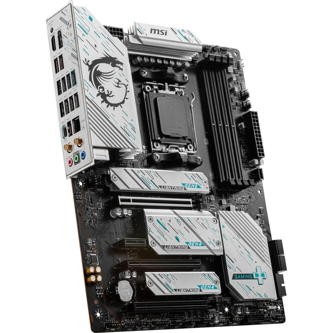 MSI X670E GAMING PLUS WIFI (Wi-Fi 6E) AMD RYZEN 7000 Series AM5/DDR5/PCIe 5.0/4xM.2 - اللوحة الأم للألعاب ATX