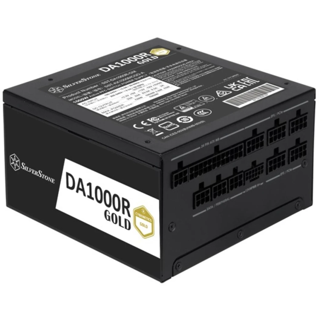 SilverStone DA1000R Gold 1000W (ATX 3.0) PCIE 5.0 (12VHPWR) 80 Plus Gold Full Modular - High Performance Power Supply
