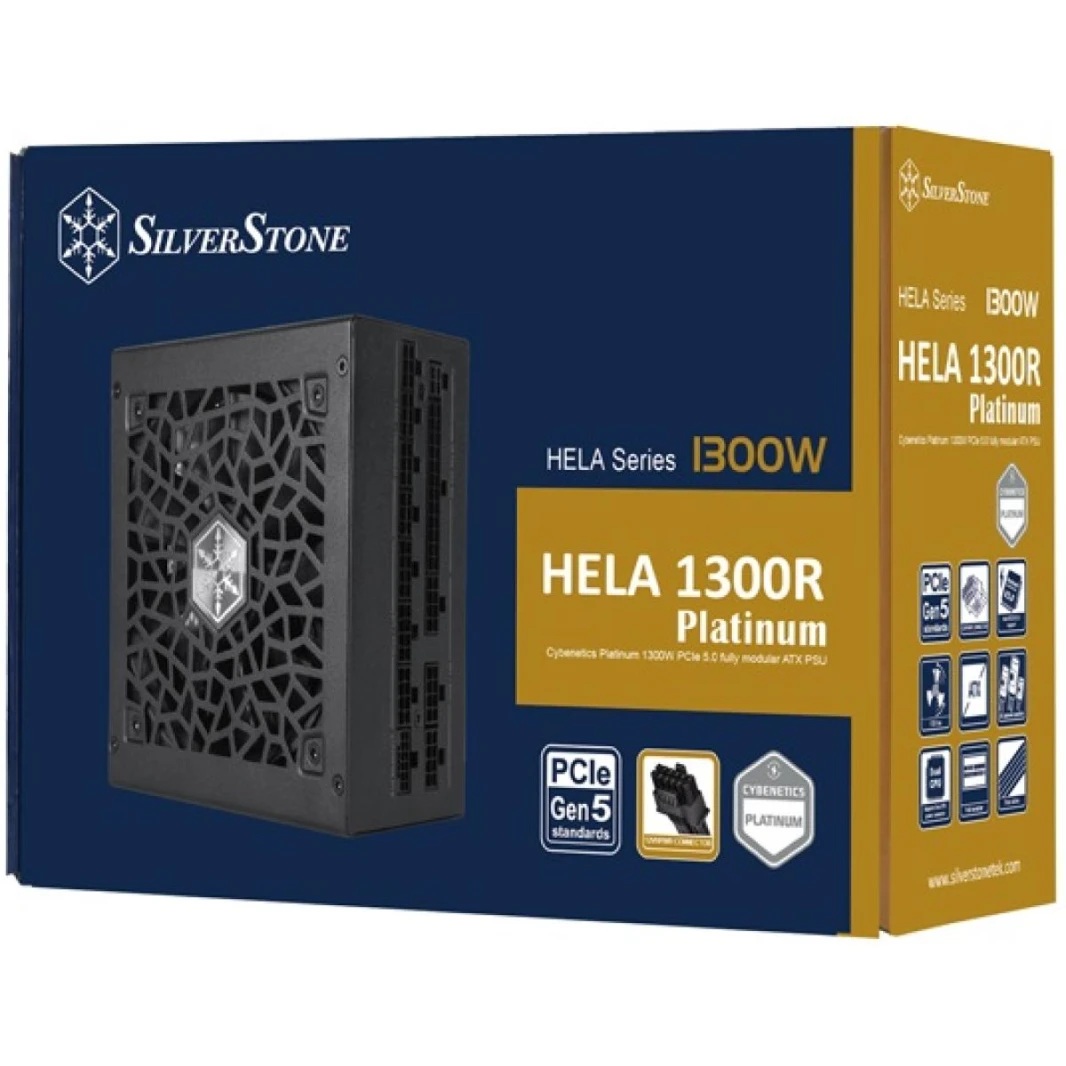 SilverStone HELA 1300R Platinum 1300W (ATX 3.0) PCIE 5.0 (12VHPWR) 80 Plus Platinum Full Modular - High Performance Power Supply