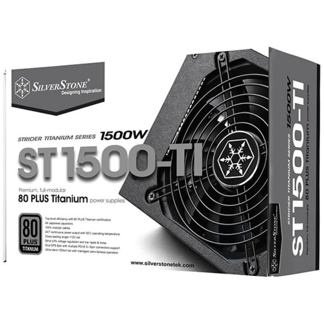 SilverStone ST1500-TI V2 Titanium 1500W ATX 80 Plus Titanium وحدات كاملة للخدمة الشاقة ومصدر طاقة عالي الأداء