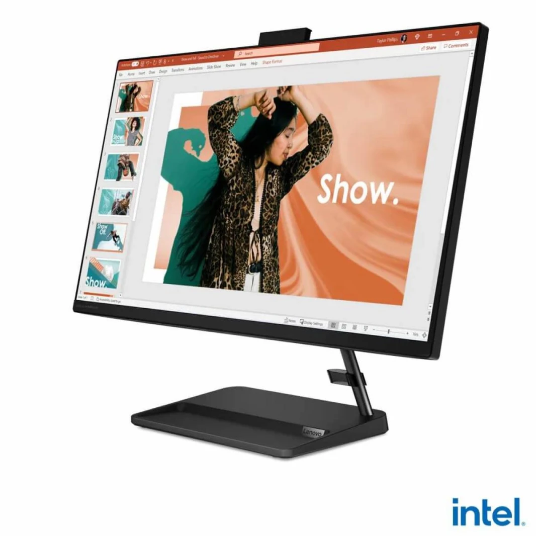 Lenovo IdeaCentre AIO 3 24IAP7 كمبيوتر الكل في واحد 24 بوصة FHD IPS غير لمس، الجيل الثاني عشر Intel Core i5-12450H، Intel® UHD Graphics، ذاكرة الوصول العشوائي DDR4 8 جيجابايت، 256 جيجابايت M.2 PCIe NV