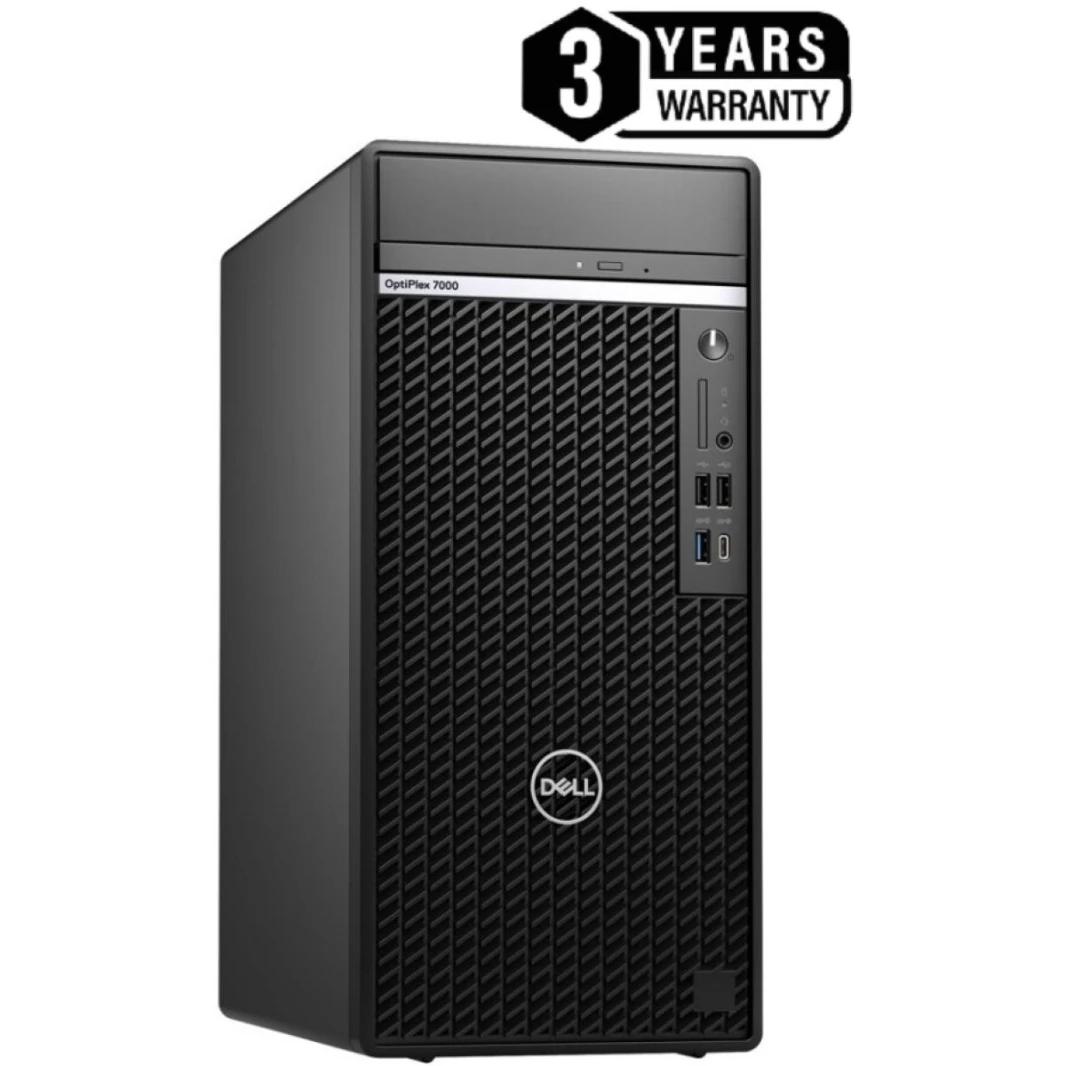 كمبيوتر مكتبي Dell OptiPlex 7000 Tower Business من الجيل الثاني عشر Intel Core i7-12700، وذاكرة DDR5 سعة 8 جيجابايت، ومحرك أقراص M.2 NVMe SSD بسعة 256 جيجابايت، مع مكبر صوت داخلي، بدون DVD (ضمان 3 سنو
