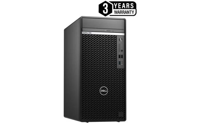 كمبيوتر مكتبي Dell OptiPlex 7000 Tower Business من الجيل الثاني عشر Intel Core i7-12700، وذاكرة DDR5 سعة 8 جيجابايت، ومحرك أقراص M.2 NVMe SSD بسعة 256 جيجابايت، مع مكبر صوت داخلي، بدون DVD (ضمان 3 سنو