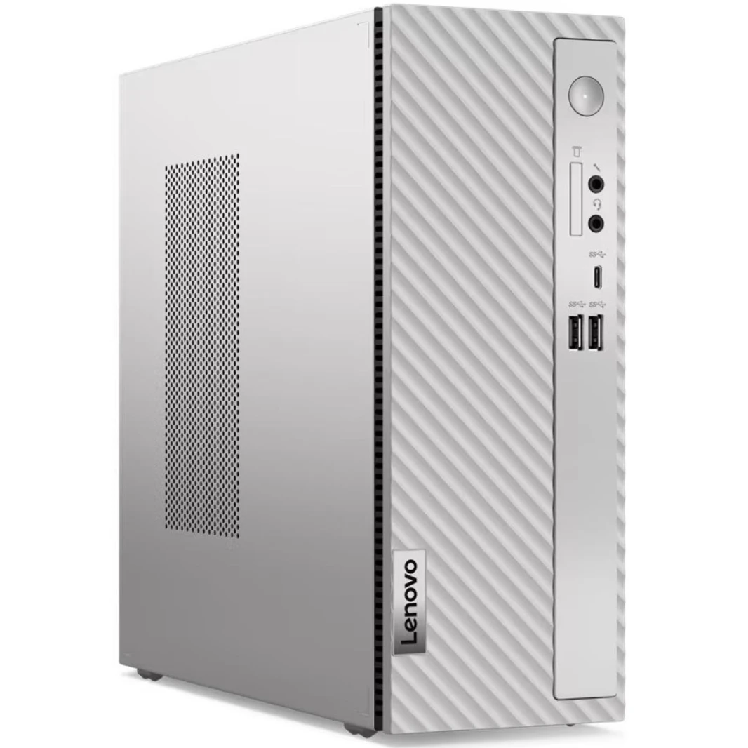 Lenovo IdeaCentre 3 07IAB7 (Cloud Grey) SFF Business Desktop الجيل الثاني عشر Intel Core i3-12100، ذاكرة DDR4 سعة 4 جيجابايت، محرك أقراص ثابتة سعة 1 تيرابايت، مع شبكة Wi-Fi وبلوتوث ومصدر طاقة برونزي ب