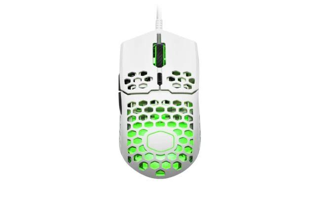 كولر ماستر MM711 لون أبيض مطفي RGB 60G مع ماوس ألعاب خفيف الوزن بدقة 16000 نقطة في البوصة