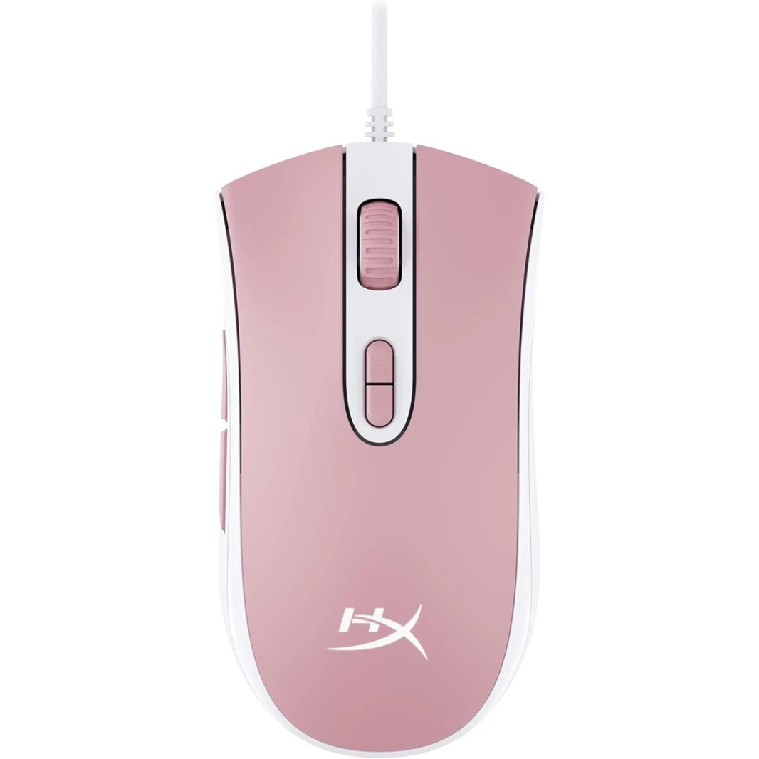 HyperX Pulsefire Core (أبيض-وردي) 6200 نقطة لكل بوصة مع 7 أزرار قابلة للبرمجة - ماوس ألعاب RGB