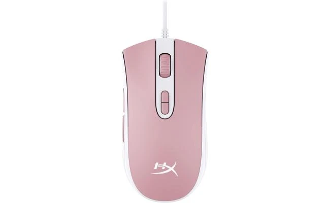 HyperX Pulsefire Core (أبيض-وردي) 6200 نقطة لكل بوصة مع 7 أزرار قابلة للبرمجة - ماوس ألعاب RGB
