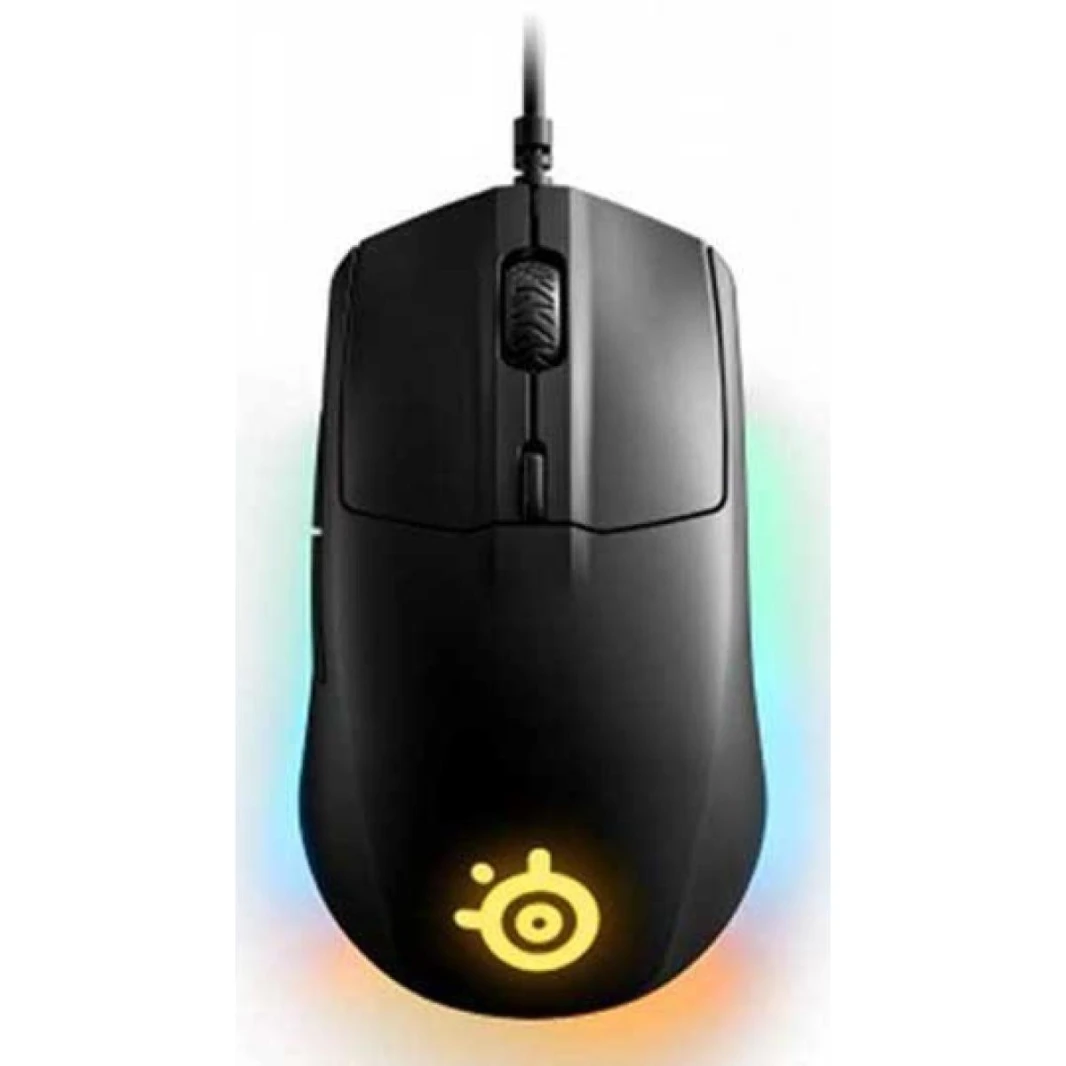 SteelSeries Rival 3 8500 DPI Prism RGB Lighting TrueMove ماوس مستشعر بصري، ماوس ألعاب سلكي خفيف ومريح