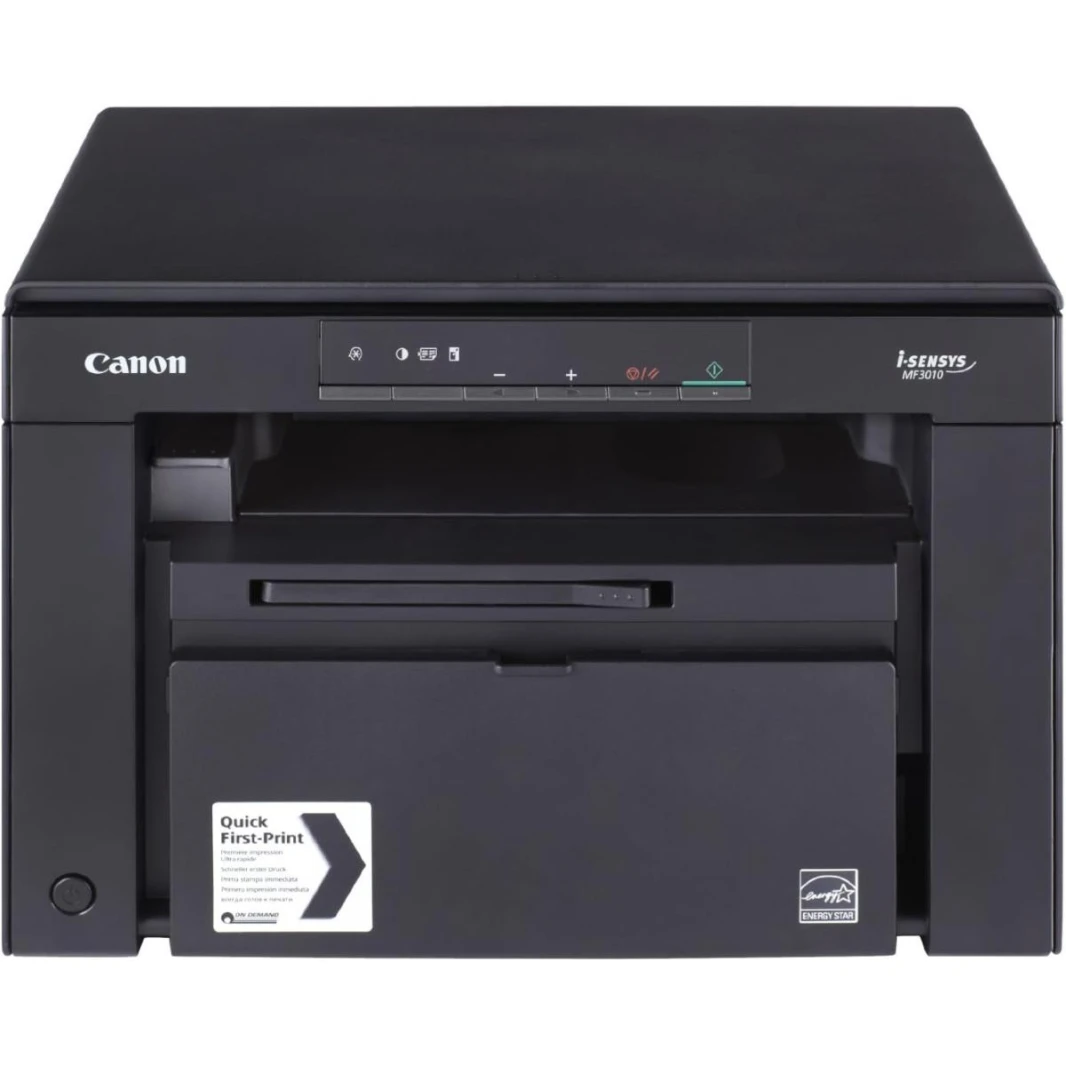 طابعة I-SENSYS MF3010 متعددة الوظائف 3 في 1 من Canon (نسخة مسح ضوئي للطباعة) أحادية اللون أبيض وأسود، تصميم عصري مدمج للغاية جودة وسرعة طابعة ليزر