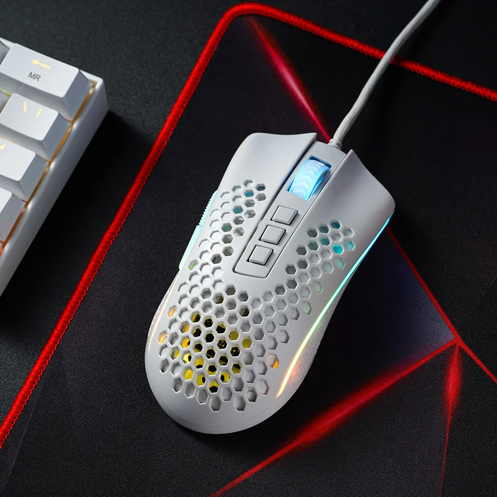 ماوس الألعاب Redragon M808 Storm White خفيف الوزن RGB