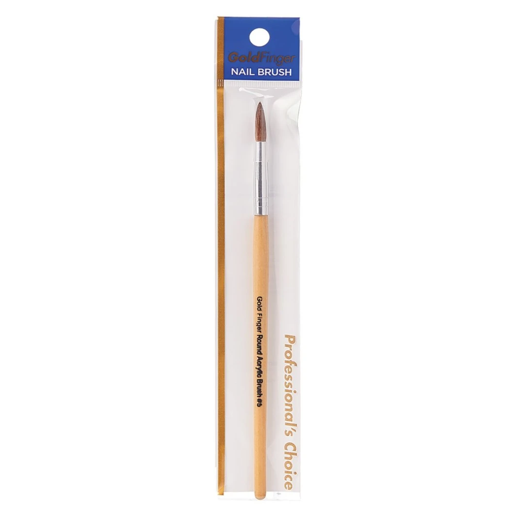 KISS GOLD FINGER ROUND ACRYLIC BRUSH #5