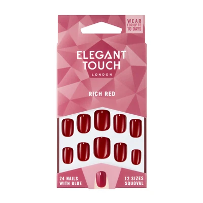 Elegant Touch Colour Nails – Rich Red