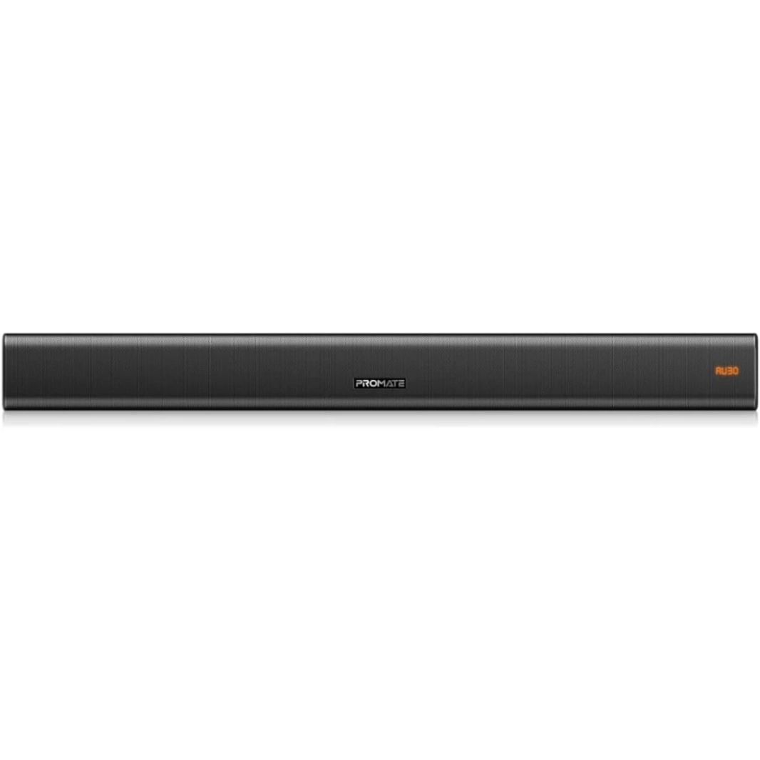 مكبر صوت بروميت StreamBar-30 بقوة 30 وات مع مضخم صوت متعدد النقاط بقوة 10 وات وجهاز تحكم عن بعد - أسود