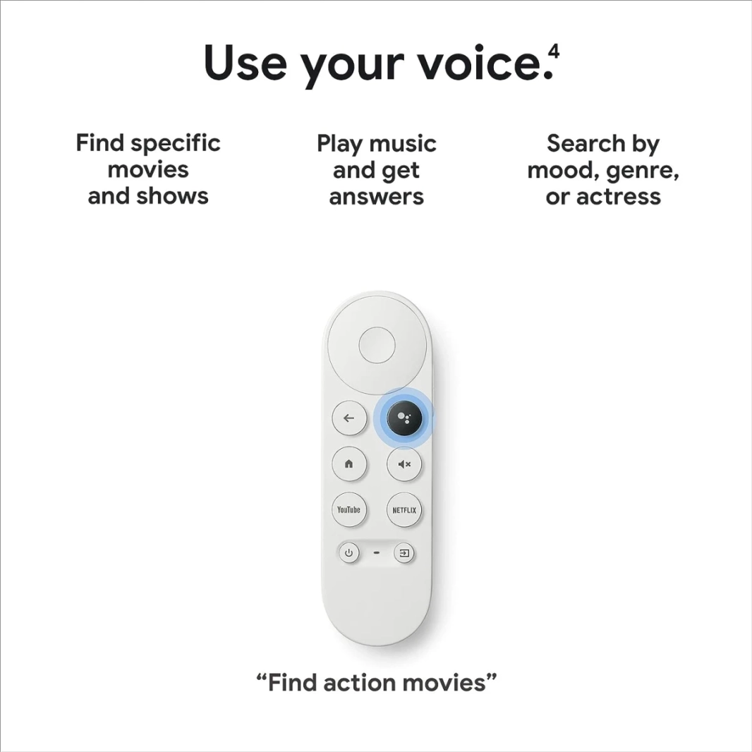 chromecast with Google TV (HD) Streaming Stick Entertainment على تلفزيونك مع أفلام البحث الصوتي وعروضها والتلفزيون المباشر في 1080 بكسل HD - الثلج