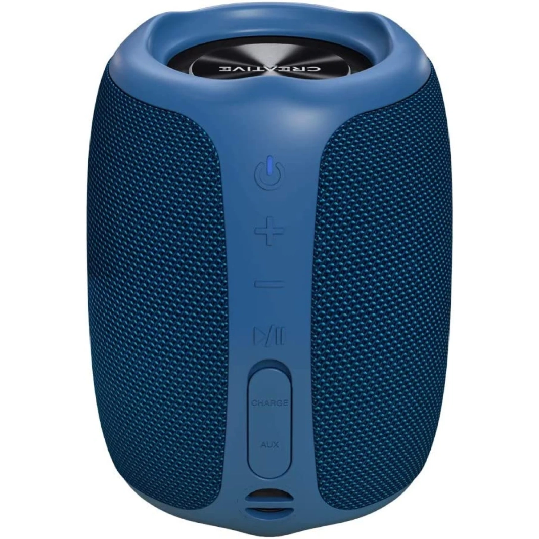 Creative Muvo Play Portable Bluetooth 5.0 مكبر صوت IPX7 مقاوم للماء حتى 10 ساعات من عمر البطارية مع مساعد Siri & Google - Blue
