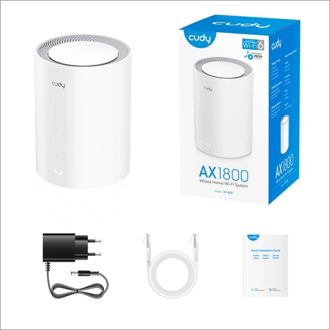 Cudy M1800 AX1800 جهاز توجيه WiFi جديد 6 شبكة WiFi 5G جيجابت VPN