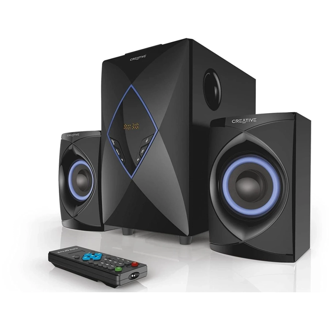 Creative SBS E2800 2.1 High Performance Home Entertainment System 50 Watts Wooden SubwooferUSB MP3 Player & FM - Black
