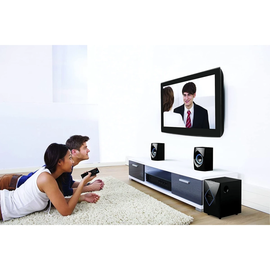 Creative SBS E2800 2.1 High Performance Home Entertainment System 50 Watts Wooden SubwooferUSB MP3 Player & FM - Black