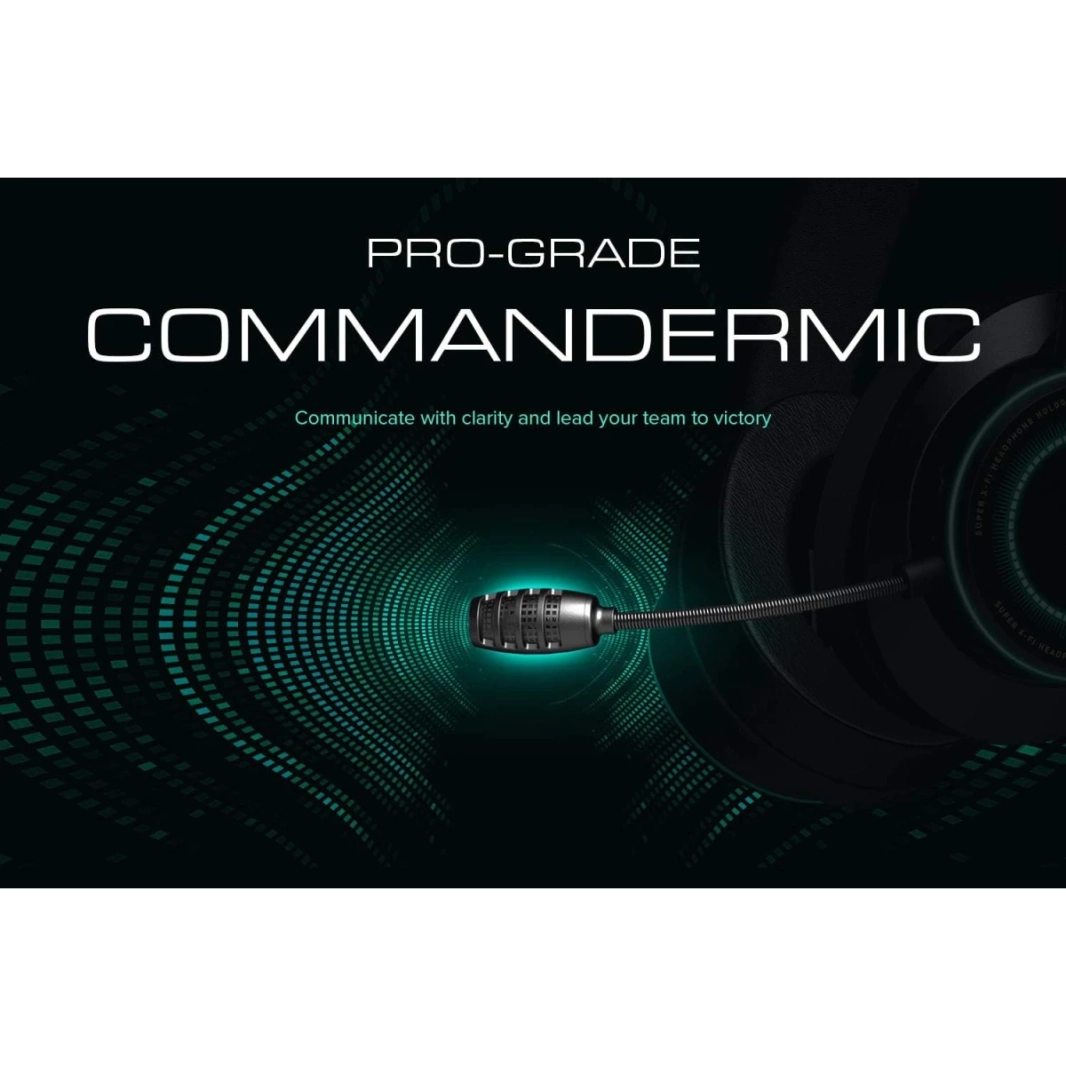 Creative SXFI Gamer USB-C Pro-Rade ANC Commandermic Super X-Fi Battle Mode محسّن للعمل RPG & FPS على جهاز الكمبيوتر و PS4 و Nintendo Switch